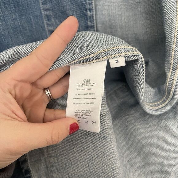 NWT RE/DONE The 70s Chore Jacket in Stoned Medium Women's Oversized Stitched - Picture 4 of 5